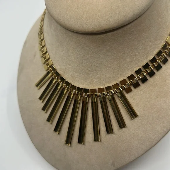 Elegant Park Lane Cleopatra Goldtone Statement Necklace - Picture 7 of 9